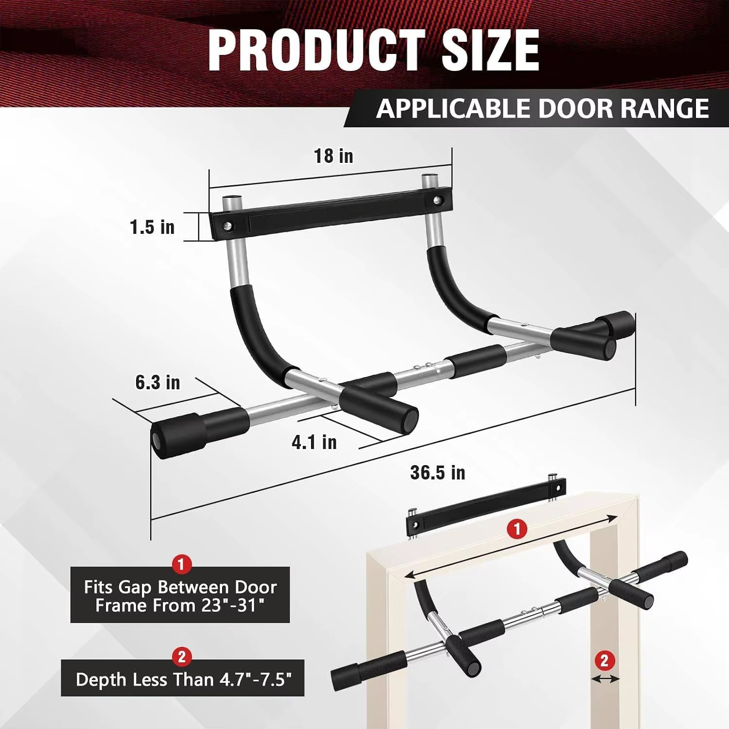 Adjustable Doorway Pull Up Bar - Sports Equipment Nearby review and price
